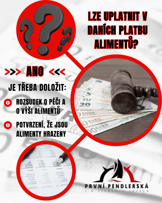 Lze uplatnit v daních platbu alimentů